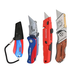 workpro万克宝美工刀全金属壁纸刀刀片多功能手作便携折叠刀刻刀