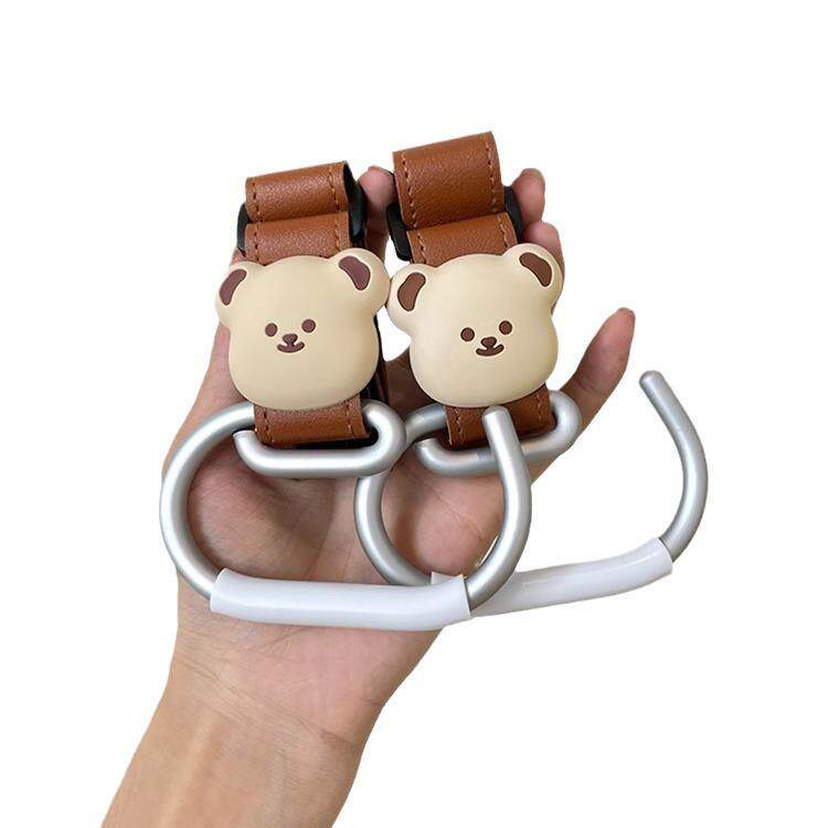 跨境热销婴儿车挂钩皮革推车挂钩童车通用配件大号铝合金挂包钩子