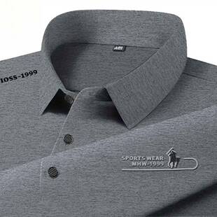 【高端男装】夏季透气纯色百搭POLO衫短袖T恤舒适休闲高级感半袖