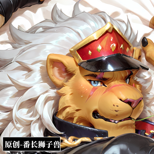 原创-数码宝贝番长狮子兽等身抱枕芯套定制人形等人高福瑞furry