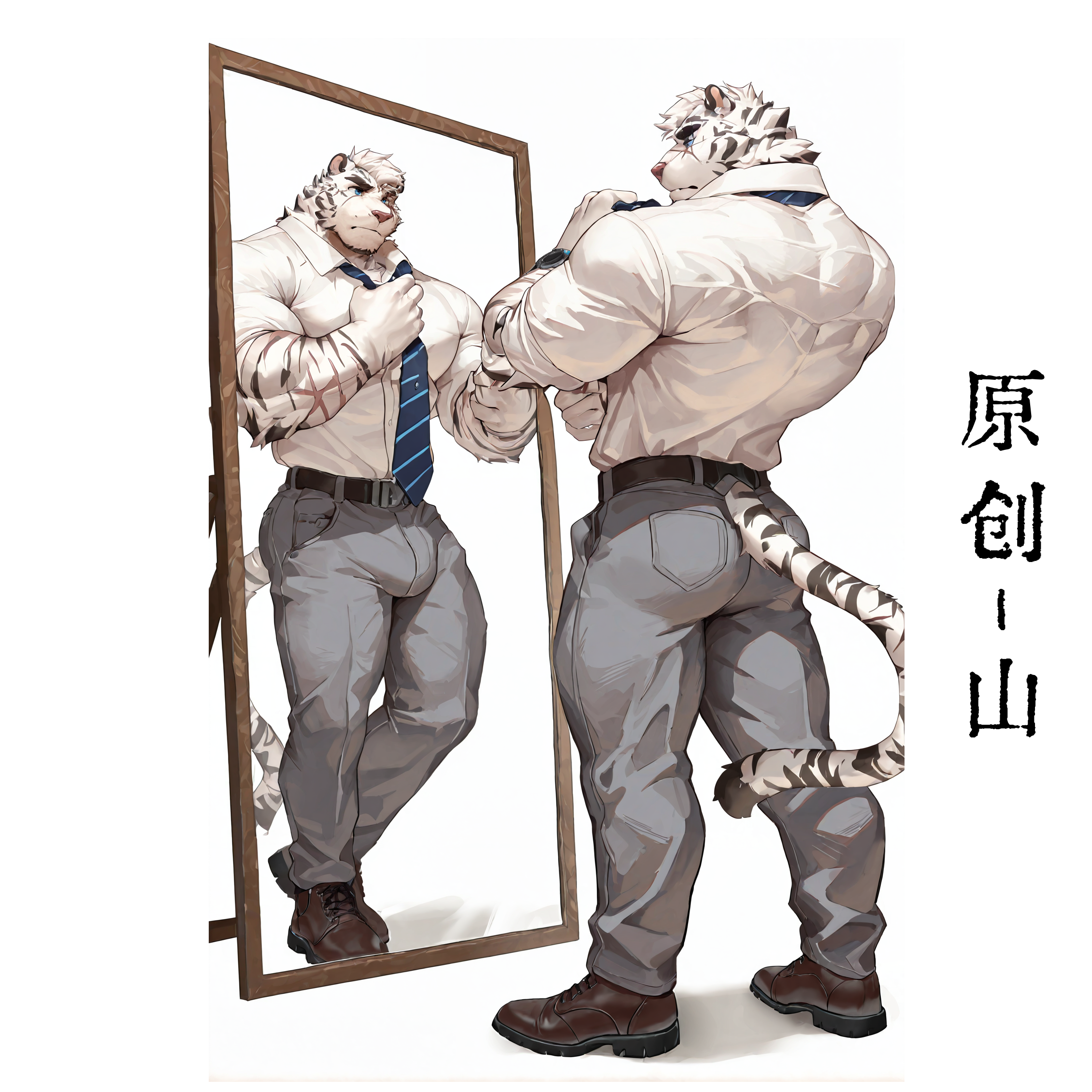 原创-亚克力立牌人形桌面摆件明日方舟-山二次元游戏furry福瑞