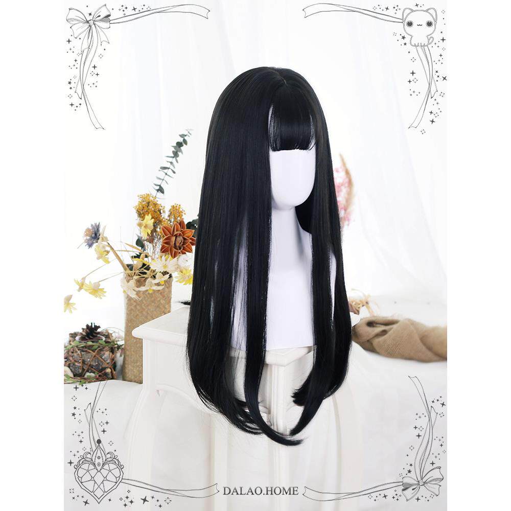 |大佬家| 原宿软妹Lolita「简奈子JaneNye」65cm+黑长直假发