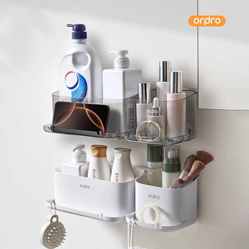 免打孔壁挂式浴室置物架