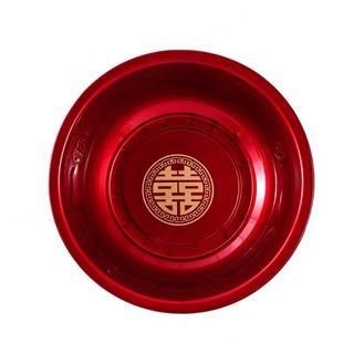 一对 结婚喜盆女方新娘陪嫁脸盆娘家婚庆用品大全嫁妆洗脸红盆套装
