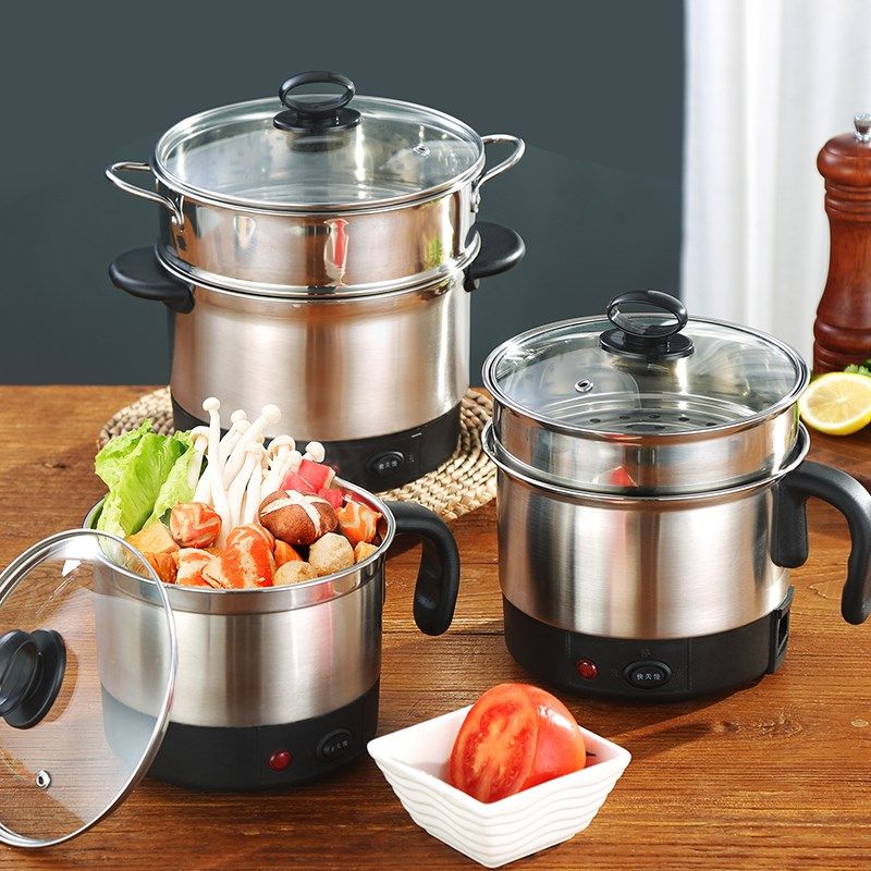 不锈钢多功能电煮锅迷你学生宿z舍小电锅子电热杯煮面锅小功率火