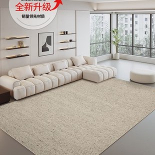 地毯客厅简约沙发茶几地毯高级家用奶油风卧室大面积全铺免洗地垫