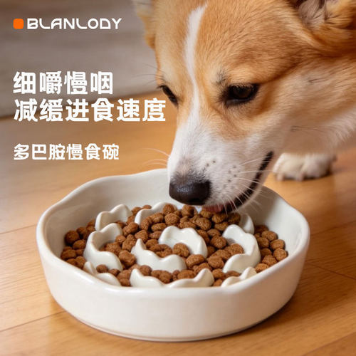 Blanlody宠物慢食碗防噎猫碗陶瓷狗狗碗防打翻猫咪饭碗喝水专用碗