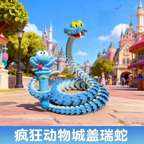 疯狂动物城盖瑞蛇3D打印可动模型