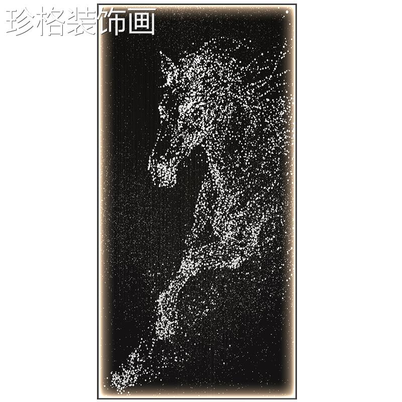 意式抽玄现关走级廊WYLL-011象马装饰画代轻奢高感LED灯壁画过道图片