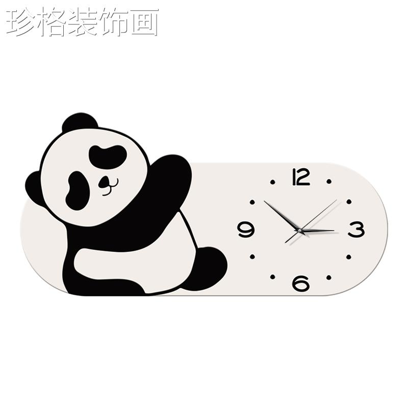 光现代简约卧室儿床头装熊饰画LWWY-017猫童房钟表壁画客厅餐厅发图片