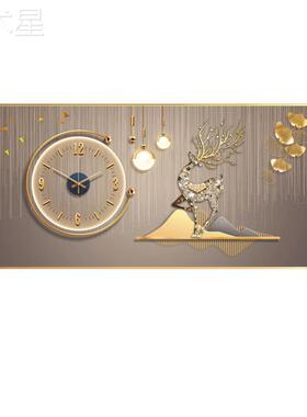 简客时钟约装饰BL202020画轻奢创意家用厅墙壁画时尚餐厅2022时钟