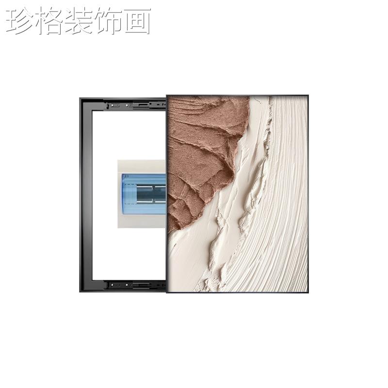 抽象艺术电表箱装轻奢饰现代免打20250314孔挂画电线箱消火栓闸电图片