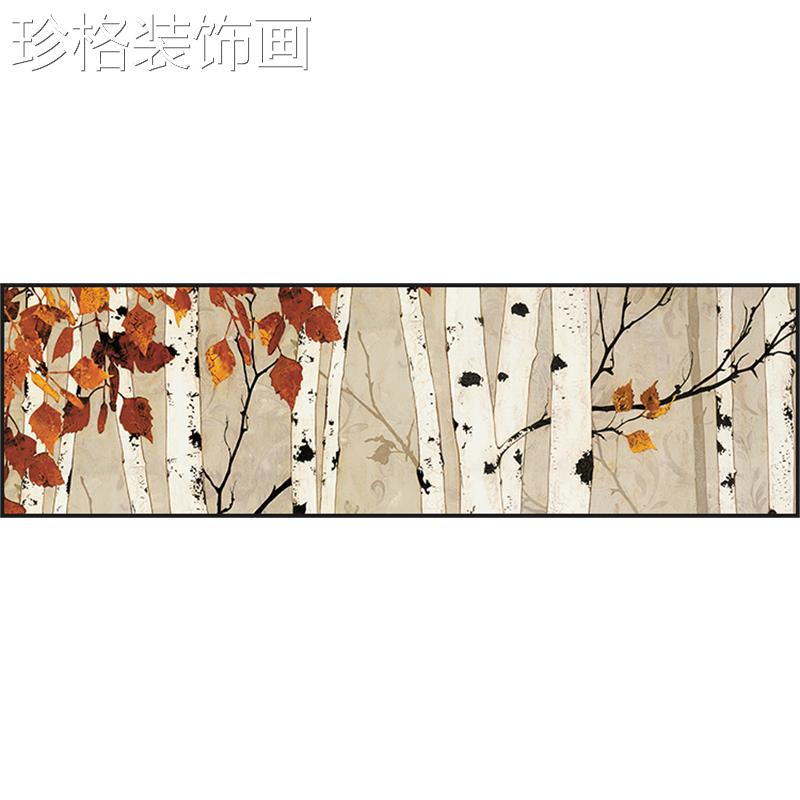 卧室装背床头饰画现飞代简约客厅沙发景墙YYX-1017树林鸟挂画北欧图片