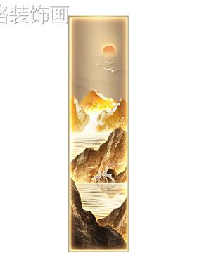 日照山玄关饰画客金厅入装户磅礴气寓意好20240911福鹿走廊过道大