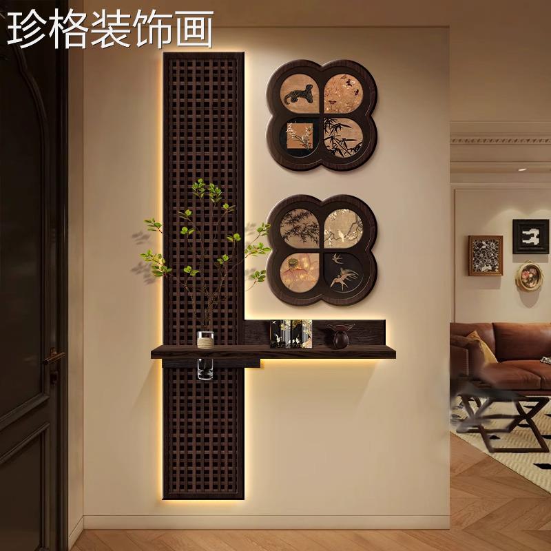 中风创意新入户关玄装饰画古正对门中H0627155式茶室禅意中走廊过图片