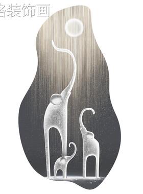 代轻奢入户正对门玄装饰FXXL1-00画大led带灯壁画创意走廊现关过