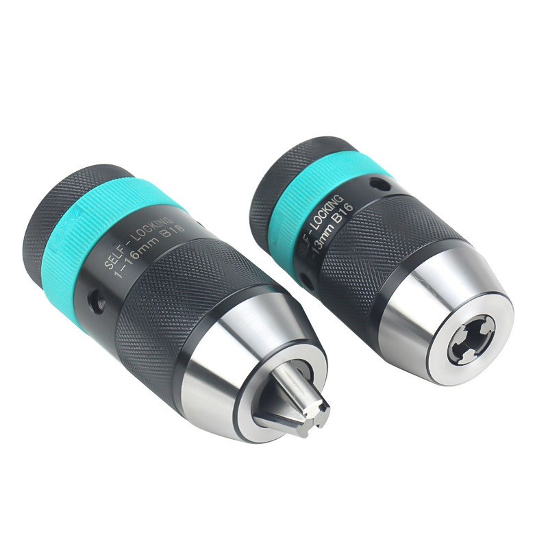 带锁自紧式钻夹头1-13 B16  1-16 B18自锁式钻夹头螺纹孔电钻用