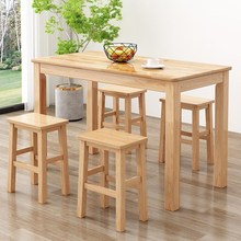 木凳子家用结实耐用实木桌椅快餐桌拉面馆小吃店吃饭桌长方形