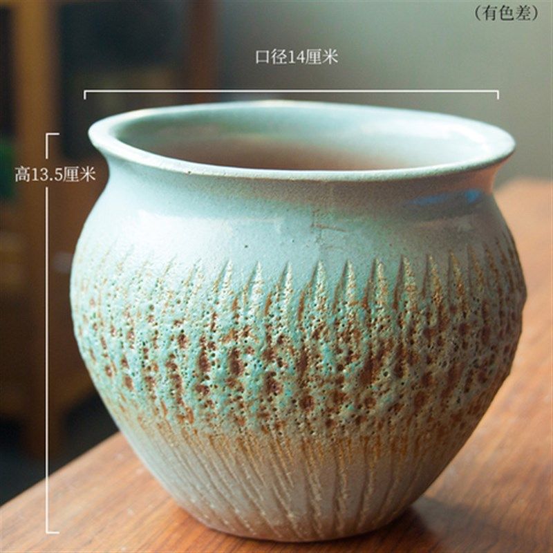 法师老桩矮胖拼盘透气多肉植物花盆乌木群生粗陶瓷大中号特价陶罐