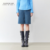 Girdear 110033 短裤 哥弟牛仔风时尚 百搭休闲直筒减龄五分裤