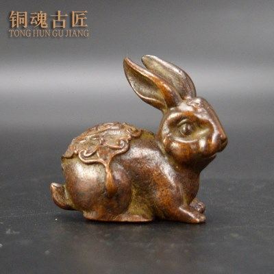 纯铜实心铜兔子生肖福兔子摆件可爱长耳朵兔手把件创意茶宠 茶玩,家居饰品,装饰摆件,淘宝优惠券,粉丝福利购,淘宝优惠卷