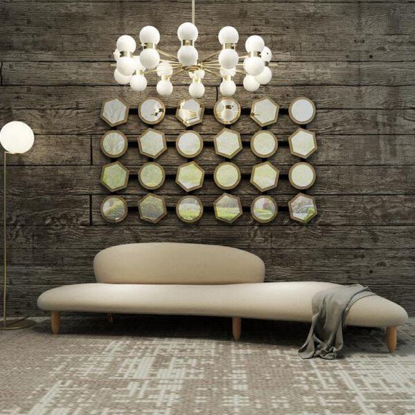 现代 时尚组合个性创意异形鹅卵石客厅弧形酒店家具简约布艺沙发