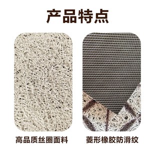 可裁剪地毯家用免洗玄关脚垫入户门地垫高级感丝圈耐脏防滑垫子