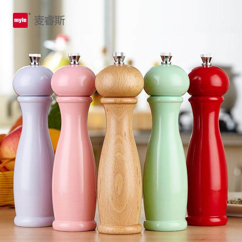 myle胡椒花椒海盐磨研磨器手动榉木研磨瓶黑胡椒调料瓶,五金/工具,其他电线电缆,淘宝优惠券,粉丝福利购,淘宝优惠卷