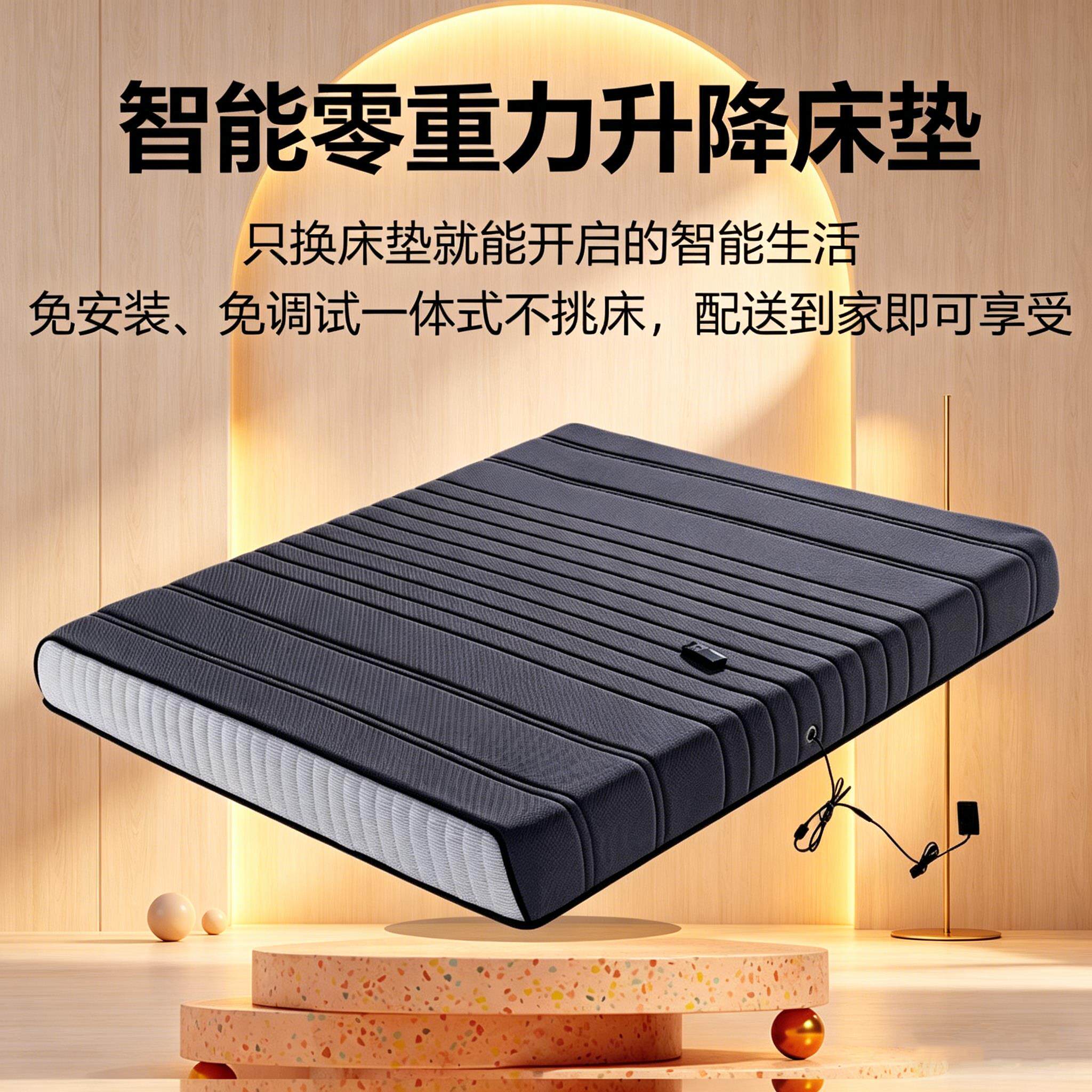 智能电动床垫多功能升降双人护脊主卧零压席梦思自动按摩语音控制