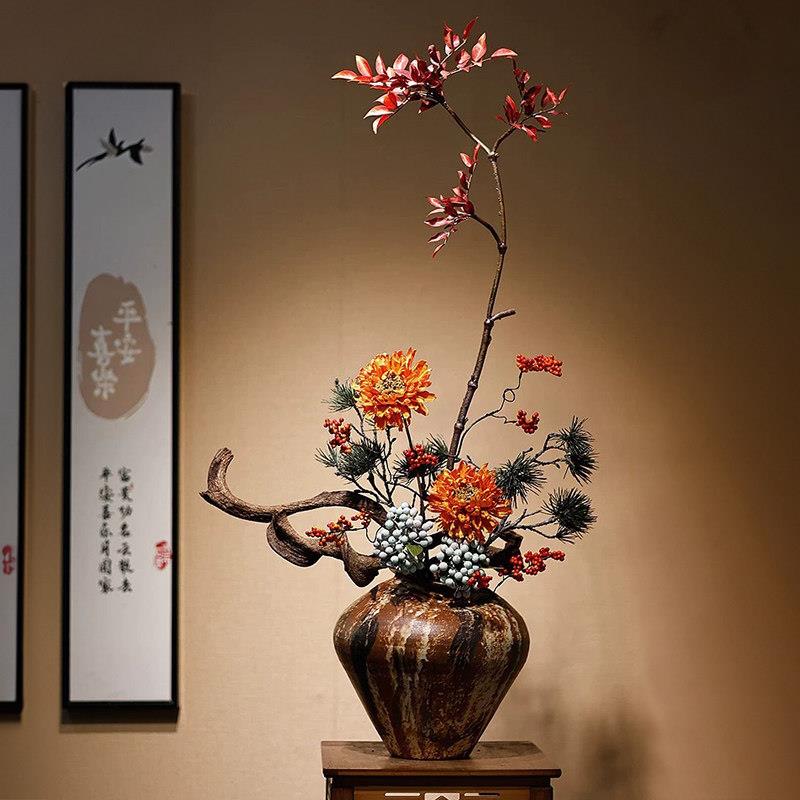 仿真花艺摆件客厅花瓶摆件装饰品玄关氛围茶几边高级感搭配假花