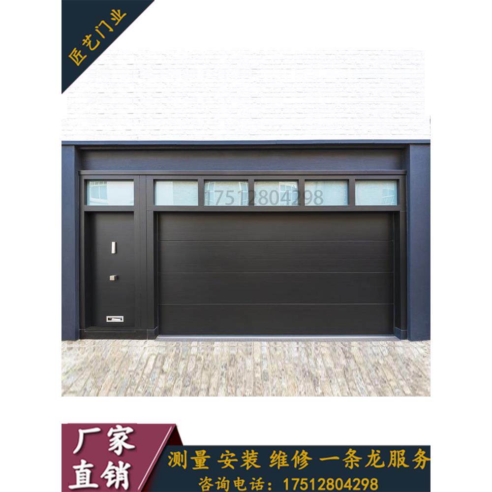 铝合金翻板车库门电动遥控卷闸卷帘门欧式静音防盗别墅门厂家定制