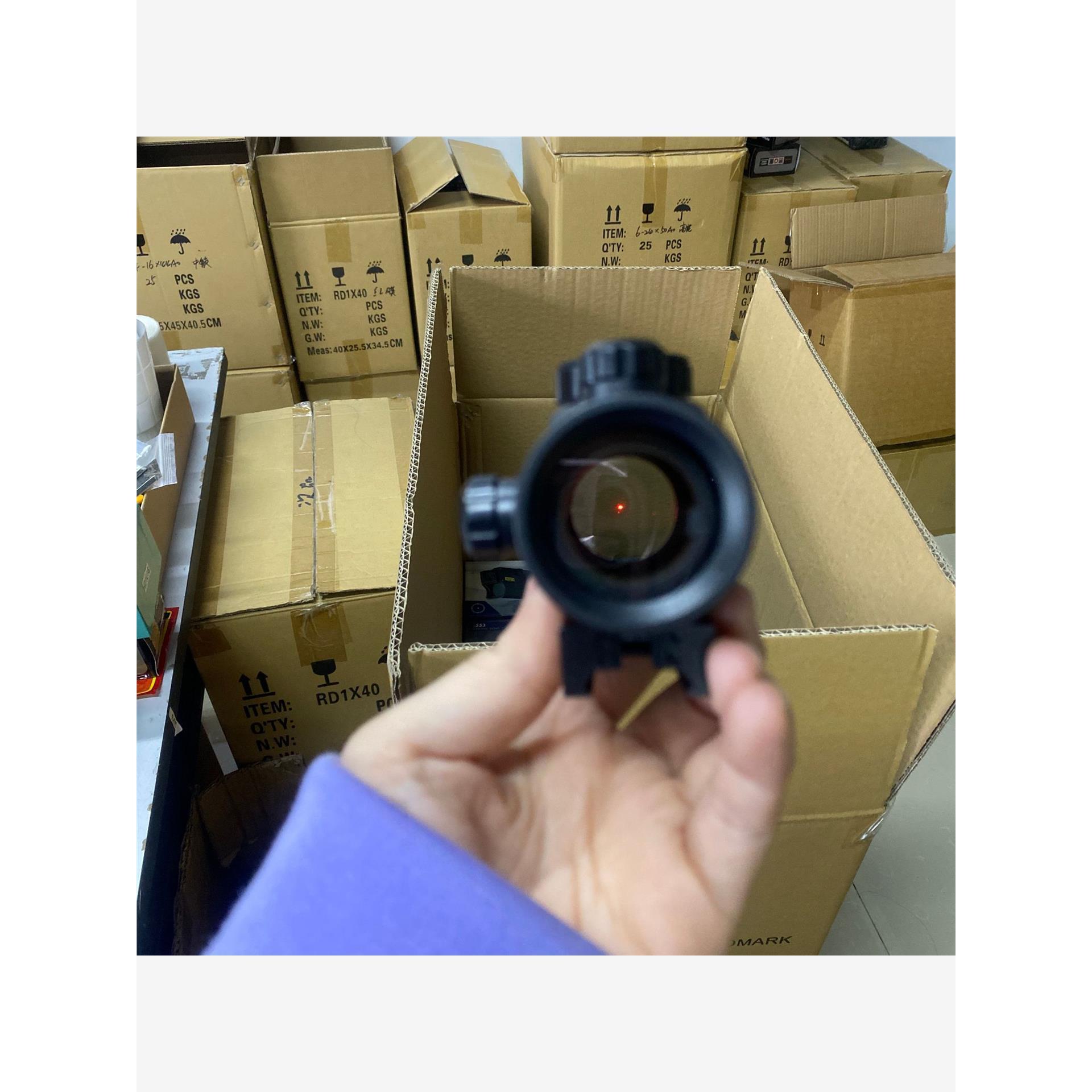 弹弓配件瞄准器红点单筒望远镜RD1X40寻物镜可调焦观物镜上