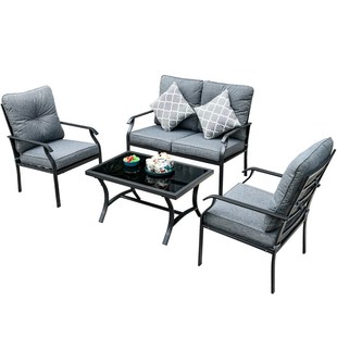 远茂户外沙发金属桌椅套装组合别墅庭院休闲家具懒人北欧花园沙发