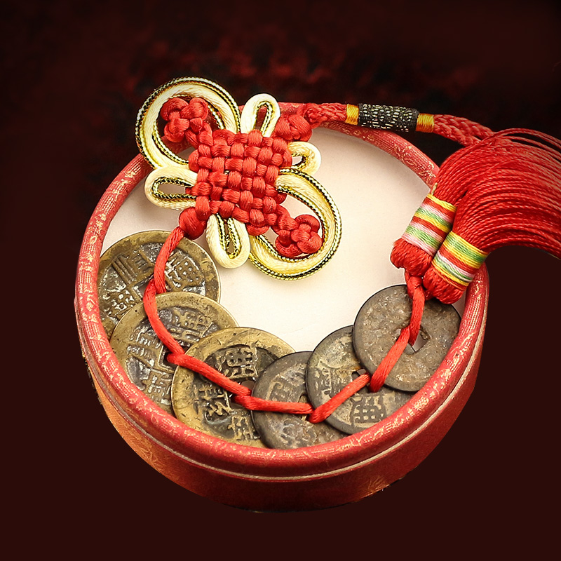五帝钱真品铜钱纯铜护宅招财小大钱挂件门对门过门石压门槛古钱币