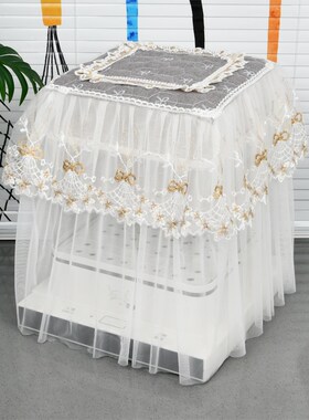 定制厨房电蒸锅蒸笼灰色布艺简约蒸煮一体锅韩式多用蕾丝蓝色盖巾