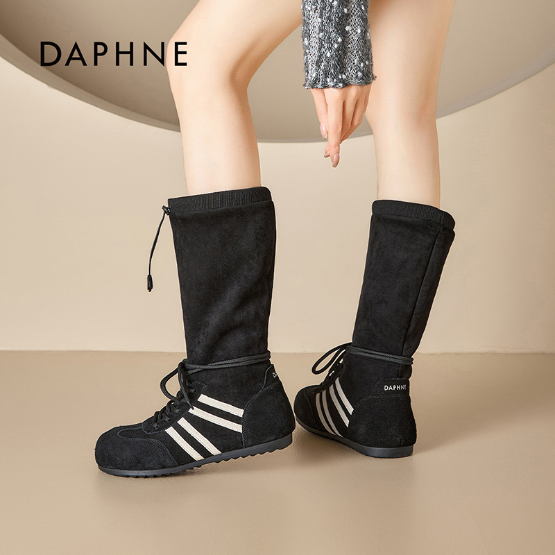 达芙妮25秋时尚内增高时装马丁靴