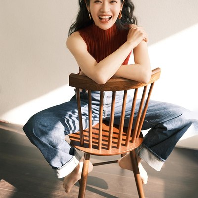 复古风实b木餐椅小户型温莎靠背椅子中古胡桃色书桌椅卧室梳化妆