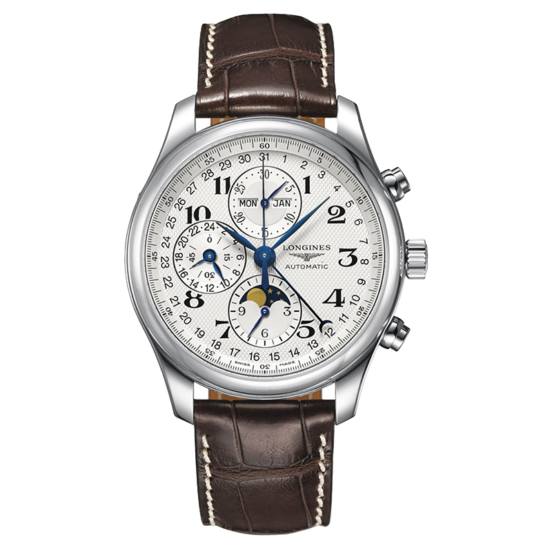 Longines浪琴男表 名匠系列经典八针月相机械手表L2.773.4.78.3