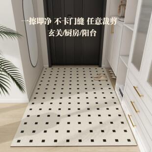入户门地垫PU皮革可擦免洗防水防滑耐脏玄关进门门口脚垫家用地毯