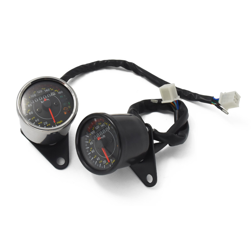 游侠U侠GN天俊棍王复古摩托车改装不锈钢小仪表里程表码表咪表