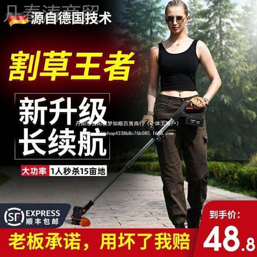 用德国进IDK口电动割草小型家锂电大功率除机草机充电式打草割草
