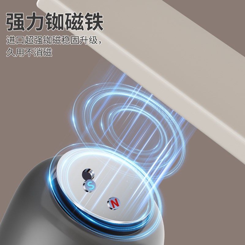 牙刷置物架浴室镜柜下磁吸漱口杯倒挂卫生间一家四口牙杯收纳架子