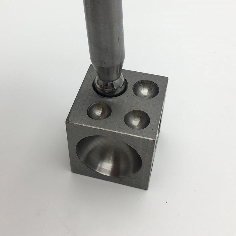 大号冲头窝作窝砧 DIY金银铜铃铛制作工具圆形球头窝珠作四方窝砖