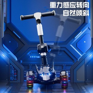 可带2可座车音乐遛 灯光12岁男女宝宝遛单脚滑行滑板大童滑板车