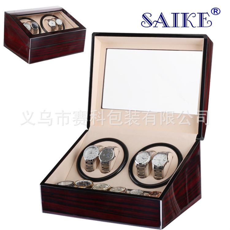 现货烤漆双头4+6位自动摇表器电动手表盒马达盒自动上链表盒