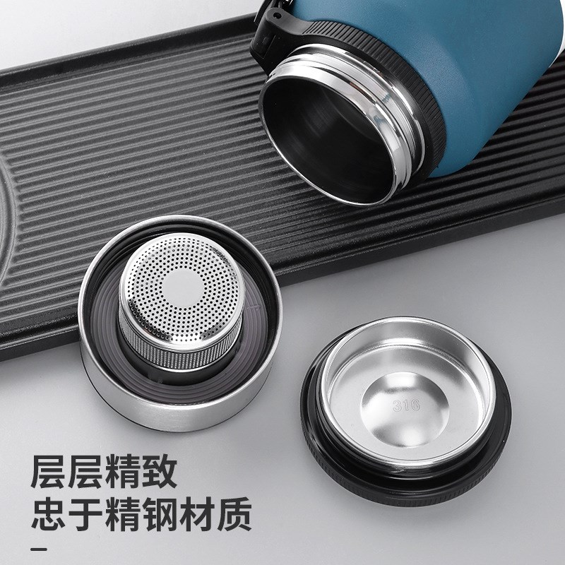 316不锈钢保温杯n茶水分离泡茶师水杯大容量吊带壶户外运动泡茶杯
