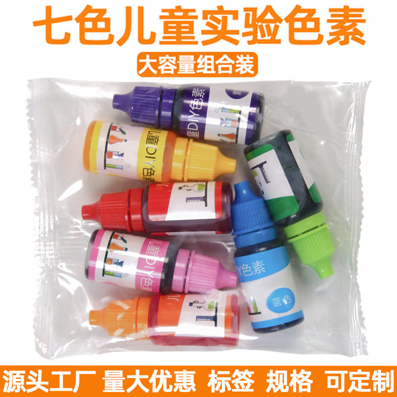 科学实验色素steam水油橡皮泥