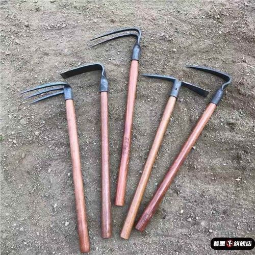 木柄园林园艺工具小锄头除草种菜挖地翻地松土挖笋尖锄小耙子赶海