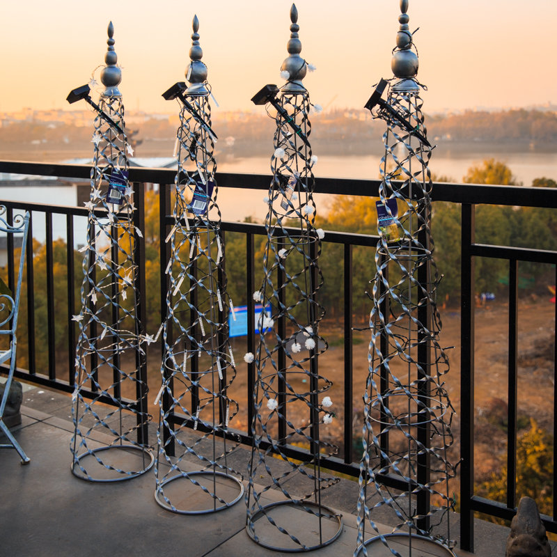 铁艺塔型螺旋装饰花架铁线莲架藤本植物攀爬庭院阳台花园造景