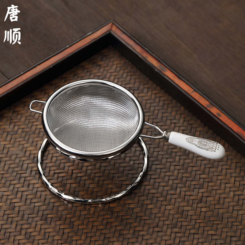 唐顺不锈钢茶漏功夫茶具配件家用创意茶叶过滤网公道杯泡茶滤茶器